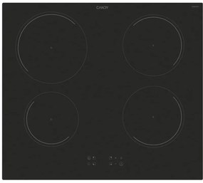 Candy CI642C-E1 Idea - Piano cottura induzione, 59 cm, 4 zone, funzione Booster, Power Management, controlli touch, Nero
