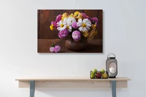 Quadro su tela – Natura morta con crisantemi autunnali