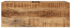 Scatola portaoggetti 82x30x43 cm legno massello di mango grezzo