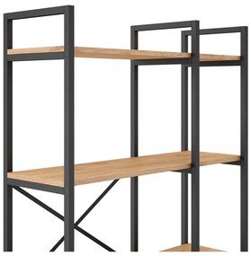 Scaffale in rovere nero/naturale 87,5x175 cm Dusan - Marckeric