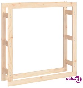 vidaXL Portalegna 100x25x100 cm in Legno Massello di Pino