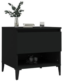 Tavolino nero 50x46x50 cm in legno multistrato