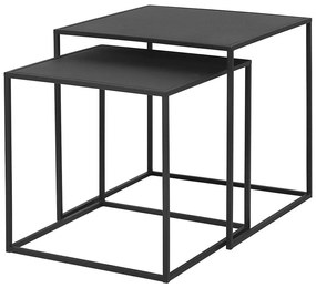 Set di 2 tavolini in metallo nero 40x40 cm Fera - Blomus
