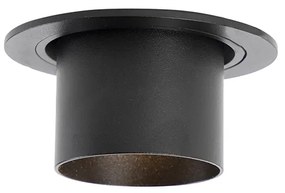 Faretto da incasso moderno nero rotondo orientabile - Installa