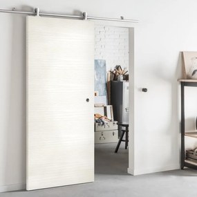 Porta scorrevole Kent in mdf bianco, L 93 x H 212 cm, con binario Ermes Reversibile