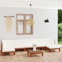 Set Divani da Giardino 8 pz con Cuscini in Massello di Acacia cod mxl 39325