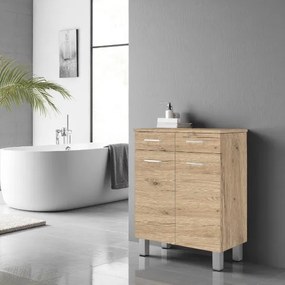 Mobile multiuso 69x34 con ante e cassetti GAIA Quercia Natura