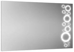 Specchio con illuminazione integrata bagno rettangolare Retroil L 100 x H 70 x P 2 cm grigio / argento