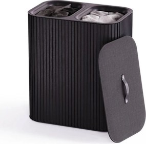 Cesta per il bucato nera in bambù 2x45 l Tota Luxe – Joseph Joseph