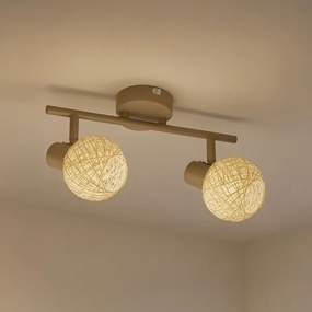 Faretto DEX 2xE14/10W/230V beige/crema