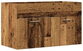 Mobile da bagno legno antico 80x38,5x46 cm legno multistrato