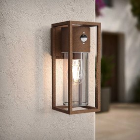 Applique Corten E27 con Sensore di Movimento IP54 - Serie VIMO