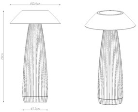 Globo 21021W - LED Lampada da tavolo touch ricaricabile e dimmerabile ILLUMI LED/1W/3,7V 3000K bianco