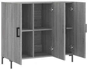 Credenza grigio sonoma 90x34x80 cm in legno multistrato