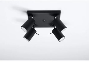 Sollux SL.0094 - Faretto RING 4 4xGU10/10W/230V nero