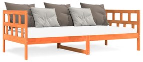 Dormeuse Senza Materasso Marrone Cera 90x190 Cm Legno Di Pino /