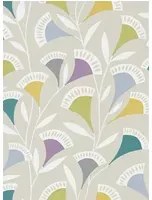 Scion Carta da parati Noukku - Foxglove/ Graphite/ Forest