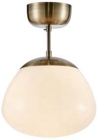 Apparecchio a soffitto di colore bianco-bronzo con paralume in vetro ø 25 cm Rise - Markslöjd