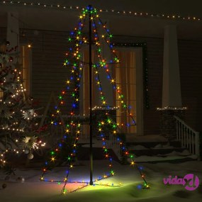 vidaXL Albero di Natale a Cono 200 LED per Interni Esterni 98x150 cm