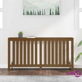 vidaXL Copertura Termosifone Miele 169x19x84 cm Legno Massello Pino