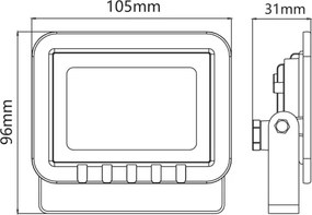 Riflettore LED LED/10W/230V 6500K IP65