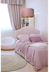 Duolla - Lampadario a sospensione con filo ROLLER 1xE27/15W/230V diametro 40 cm rosa/oro