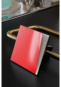 Porta carta igienica in metallo 8x16 cm nero/oro