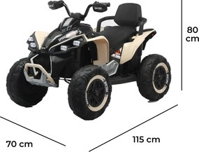 Quad Elettrico per Bambini ATV Safari Gold 24V fino a 60 kg con Telecomando Beige...