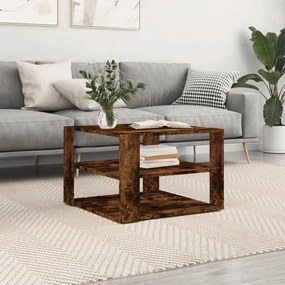 Tavolino Salotto Rovere Fumo 59,5x59,5x40 Cm Legno Multistrato /