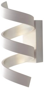 Lampadario Applique Led Helix Moderno Colore Bianco Silver 9W Dim 10 x 26 x 13,5 cm