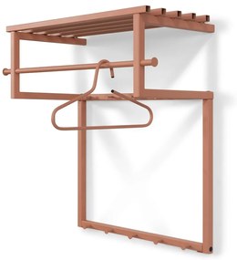 Attaccapanni da parete color salmone in metallo con scaffale 76 cm Rizzoli – Spinder Design