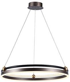 Lampadario LED a sospensione con filo LED/30W/230V 3000K diametro 62 cm marrone