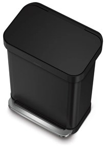 Cestino in acciaio nero opaco 55 l - simplehuman