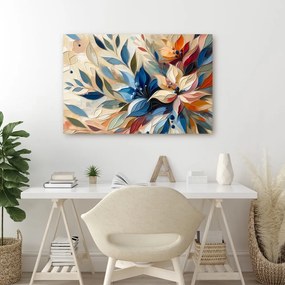 Quadro su tela – Foglie floreali colorate