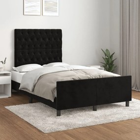 Giroletto Senza Materasso Nero 120x200 Cm Velluto /