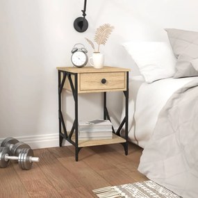 Comodini 2 Pz Rovere Sonoma 40x42x60 Cm İn Legno Multistrato /