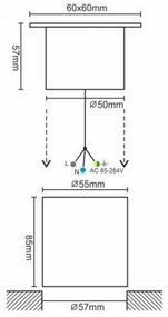 Lampada da incasso LED da esterno LED/4W/85-264V IP67 4000K