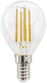 Gla290n- lampadina attacco e14 vetro trasparente d.4,5cm 4000k 630l...