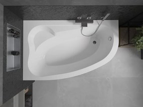 Mexen Westa vasca angolare sinistra 160 x 100 cm, bianca - 560116010001