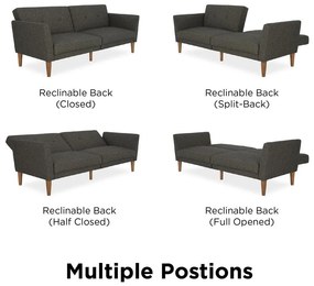 Divano letto grigio 205 cm Regal - Novogratz