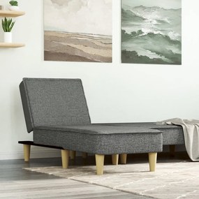 Chaise Longue İn Tessuto Grigio Scuro /
