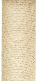 Albero per Gatti con Tiragraffi in Sisal Crema 50,5 cm