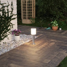 Paletto da Giardino 40cm di Design in acciaio INOX IK06 IP54 base E27