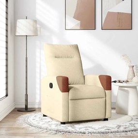Poltrona Reclinabile İn Tessuto Crema /