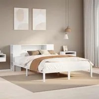 Letto Libreria senza Materasso Bianco 120x200 cm Legno di Pino 3321539