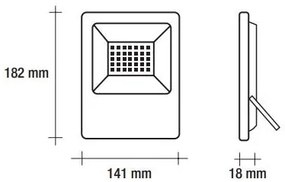 Vivida led floodlight 30w 4000k ip65  white