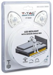 Kit Strip LED 1.2M 2.8W/M Luce Scendiletto Doppio 4000K Dimmerabile Alimentatore + Sensore di Movimento PIR SKU-2551