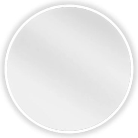 Mexen Loft specchio da bagno rotondo 50 cm, cornice bianca - 9850-050-050-000-20
