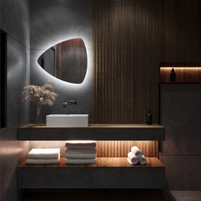 Specchio asimmetrico con luce LED G12