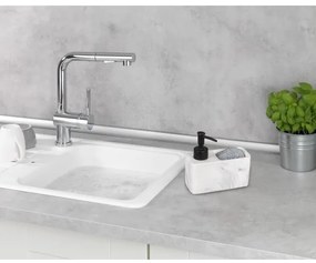 WENKO 54668100 - Dispenser per sapone RESA 14,5x14,3 cm bianco/nero